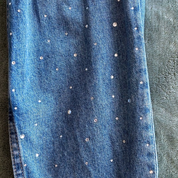 Embellished Sparkly H&M High Waisted Jeans - Picture 3 of 10